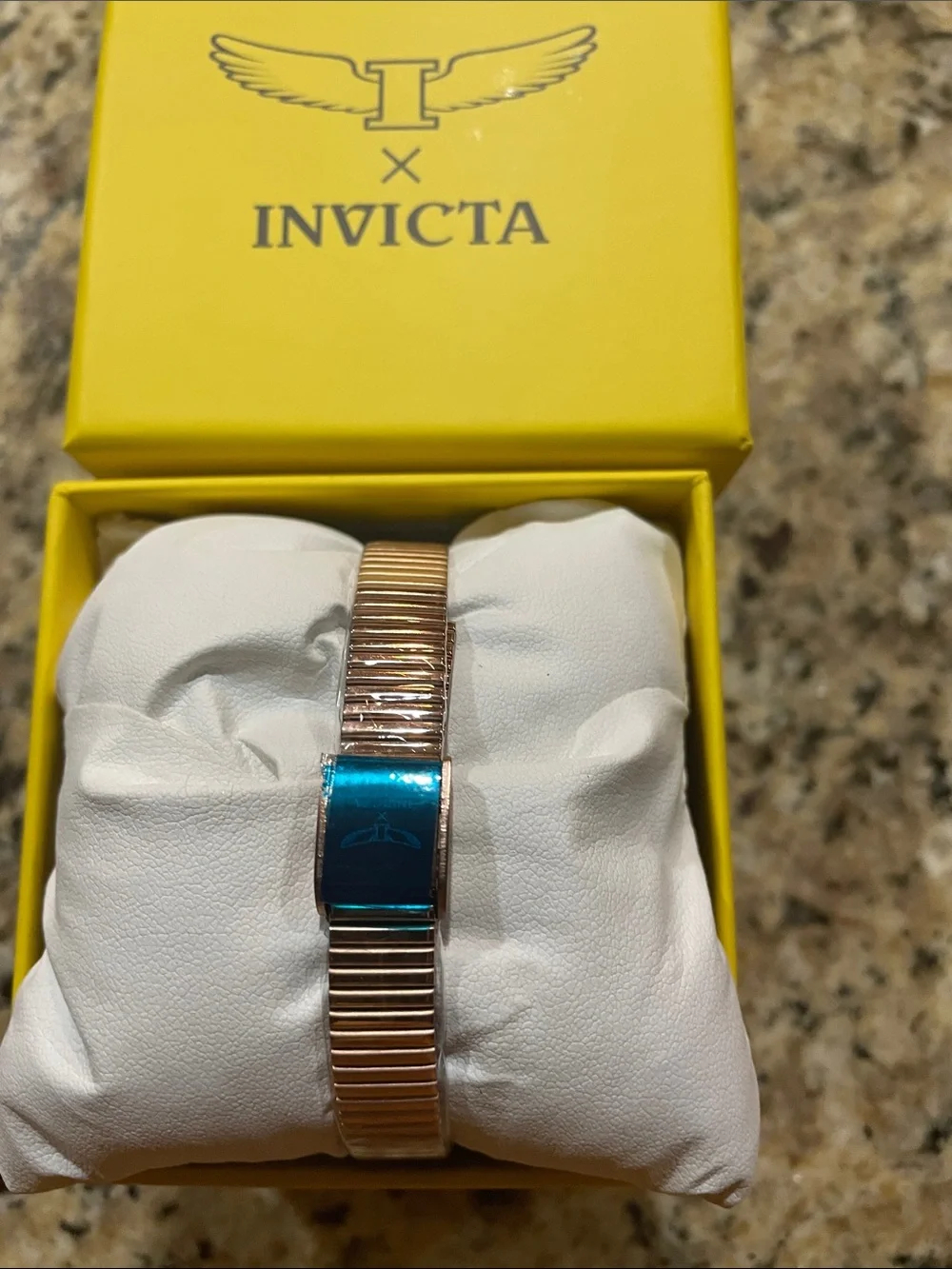 Invicta Rose Gold Tone Women's Bracelet Watch with Mother-of-Pearl Dial